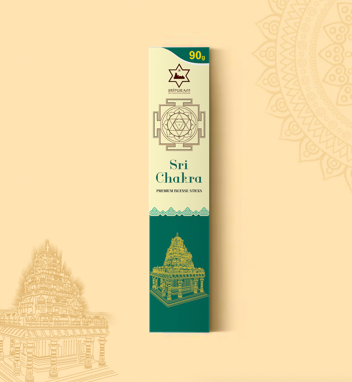 Sripuram Sri Chakra Incense - 90g (Pack of 6)