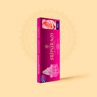 Sripuram Rose Incense - 20 Sticks (Pack of 12)