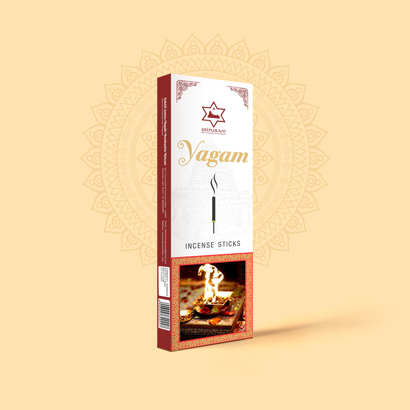 Sripuram Yagam Incense - 4 Sticks (Pack of 6)